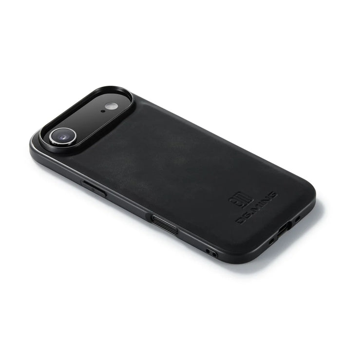 DG.MING For iPhone Air Case PU Leather Covered PC + TPU Hybrid Phone Shell - Black - 6