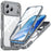 For iPhone 18 Pro / 17 Pro Magnetic Case PC + TPU Phone Cover with Tempered Glass Screen Film - Grey - 1