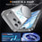 For iPhone 18 Pro / 17 Pro Magnetic Case PC + TPU Phone Cover with Tempered Glass Screen Film - Grey - 4