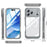 For iPhone 18 Pro / 17 Pro Magnetic Case PC + TPU Phone Cover with Tempered Glass Screen Film - Grey - 5