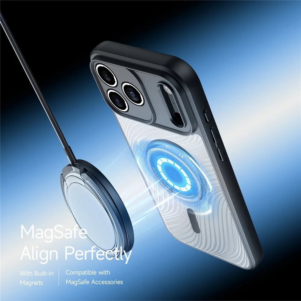 DUX DUCIS Aimo Series For iPhone 17 Pro Magnetic Case Compatible with MagSafe TPU + PC Phone Cover (REACH Certification) - Black - 4