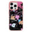 For iPhone 16 Pro Max Magnetic Case TPU PC Phone Cover with Detachable Brown Bear Slide Backplate - Pink - 1