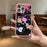 For iPhone 16 Pro Max Magnetic Case TPU PC Phone Cover with Detachable Brown Bear Slide Backplate - Pink - 3