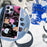 For iPhone 16 Pro Max Magnetic Case TPU PC Phone Cover with Detachable Brown Bear Slide Backplate - Pink - 7