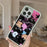 For iPhone 16 Pro Magnetic Case TPU PC Phone Cover with Detachable Brown Bear Slide Backplate - Green - 3