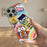 For iPhone 16 Pro Max Magnetic Case TPU PC Phone Cover with Detachable Green Lucky Cat Backplate - Pink - 3