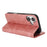 For iPhone 17 Case PU Leather Calf Textured Magnetic Closing Smart Phone Cover - Rose Gold - 3