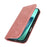 For iPhone 17 Case PU Leather Calf Textured Magnetic Closing Smart Phone Cover - Rose Gold - 7