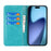 For iPhone Air Case PU Leather Calf Textured Magnetic Closing Smart Phone Cover - Sky Blue - 2