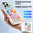 For iPhone 16 Pro Magnetic Case TPU PC Phone Cover with Detachable Cute Piggy Backplate - Black - 2