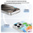For iPhone 16 Pro Magnetic Case TPU PC Phone Cover with Detachable Cute Piggy Backplate - Black - 3