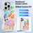 For iPhone 16 Pro Magnetic Case TPU PC Phone Cover with Detachable Cute Piggy Backplate - Black - 5