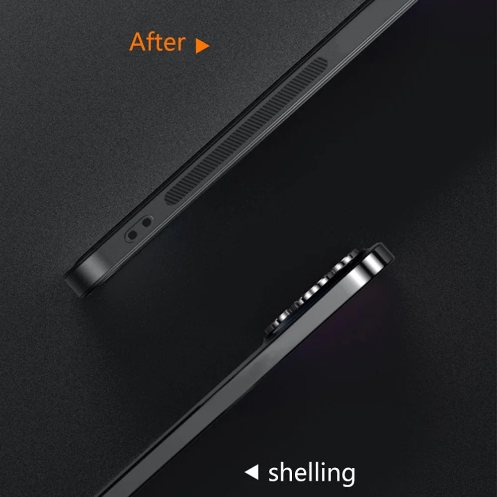 For Samsung Galaxy S25 Case Magnetic Case PU TPU PC Phone Back Cover with Metal Lens Frame - Black - 6