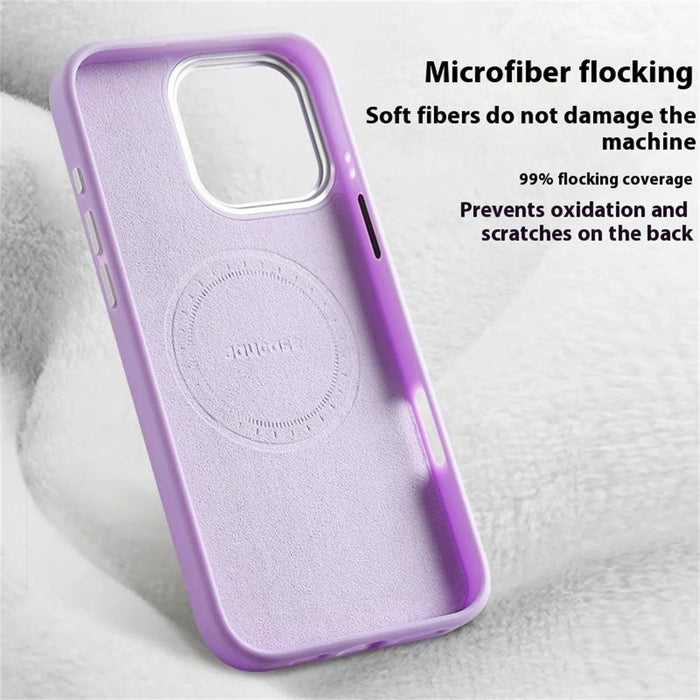 JAUCASE For iPhone 16 Pro Max Magnetic Case Snake Texture PU + TPU + PC Phone Back Cover - White - 7
