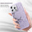 JAUCASE For iPhone 16 Pro Magnetic Case Snake Texture PU + TPU + PC Phone Back Cover - Purple - 2