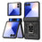 For Samsung Galaxy Z Flip7 5G Case PC + TPU Shockproof Phone Back Cover with Kickstand - Black - 1