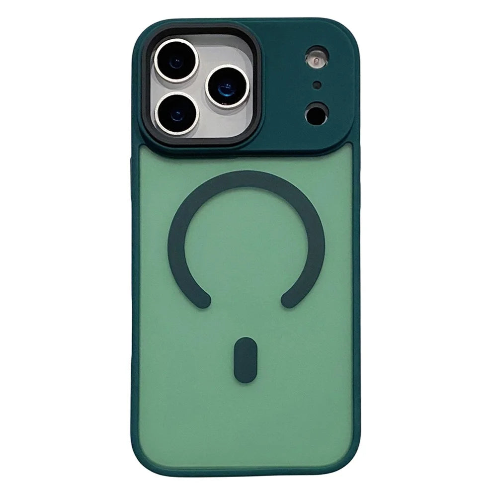 For iPhone 17 Pro Max Case Compatible with MagSafe Skin-Touch Matte Anti-Drop TPU + PC Phone Cover - Green - 1