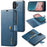 DG.MING for iPhone 17 Case Detachable Split Leather Phone Cover - Blue - 1