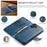 DG.MING for iPhone 17 Case Detachable Split Leather Phone Cover - Blue - 4