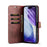 DG.MING for iPhone 18 Pro / 17 Pro Case Detachable Split Leather Phone Cover - Red - 2