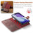 DG.MING for iPhone 18 Pro / 17 Pro Case Detachable Split Leather Phone Cover - Red - 5
