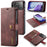 DG.MING for iPhone 18 Pro Max / 17 Pro Max Case Detachable Split Leather Phone Cover - Red - 1