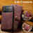 DG.MING for iPhone 18 Pro Max / 17 Pro Max Case Detachable Split Leather Phone Cover - Red - 7