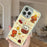 For iPhone 16 Pro Max Magnetic Case TPU PC Phone Cover with Yellow Duck Knitted Cat Backplate - Pink - 3