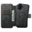 SUTENI Q-05 For iPhone 17 Wallet Case 2 in 1 Detachable Leather Flip Phone Cover with Stand - Black - 4