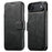 SUTENI Q-05 For iPhone Air Wallet Case 2 in 1 Detachable Leather Flip Phone Cover with Stand - Black - 1