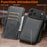 SUTENI Q-06 For iPhone 17 Pro Max Case Color Splicing Magnetic Detachable Leather Phone Cover - Black - 6
