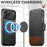 SUTENI Q-06 For iPhone 17 Pro Max Case Color Splicing Magnetic Detachable Leather Phone Cover - Black - 7