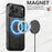 SUTENI G5 For iPhone 17 Pro Case Compatible with MagSafe Cowhide Texture Leather Back Cover - Black - 3