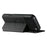 SUTENI J06 For iPhone 17 Pro Max Case Litchi Texture Leather Wallet Phone Shell Compatible with MagSafe - Black - 4