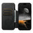 SUTENI J06 For iPhone 17 Pro Case Litchi Texture Leather Wallet Phone Shell Compatible with MagSafe - Black - 2