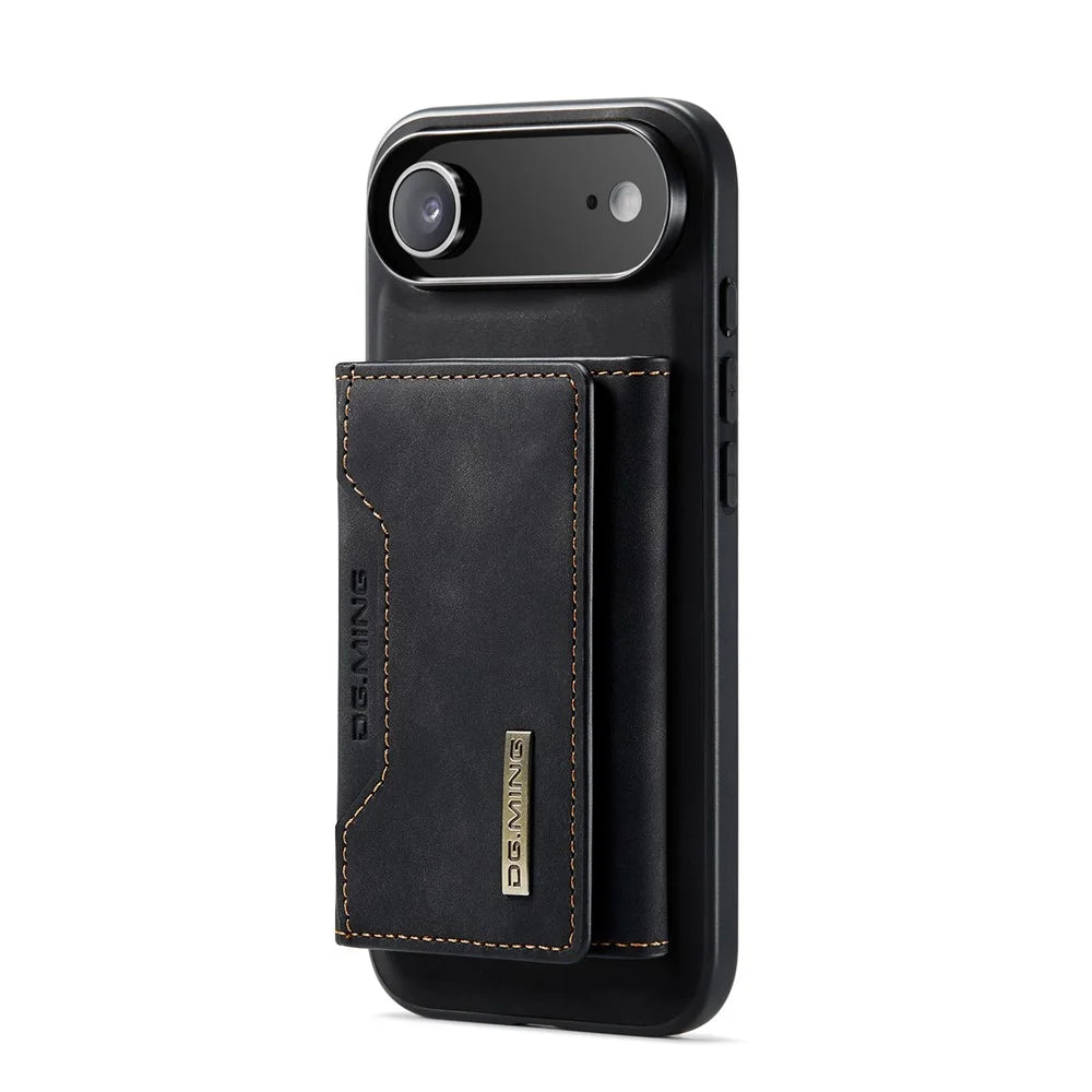 DG.MING M2 Series for iPhone Air Case PU + PC + TPU Phone Cover Detachable Wallet - Black - 2
