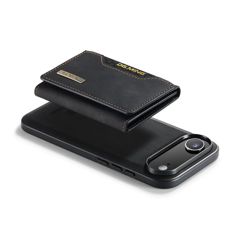 DG.MING M2 Series for iPhone Air Case PU + PC + TPU Phone Cover Detachable Wallet - Black - 7