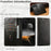 SUTENI For iPhone 17 Pro Case PU Leather Stand Wallet Phone Cover - Black - 2