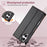 N.BEKUS P3 For iPhone 17 Case RFID Blocking Wallet Stand PU Leather Flip Phone Cover - Black - 6