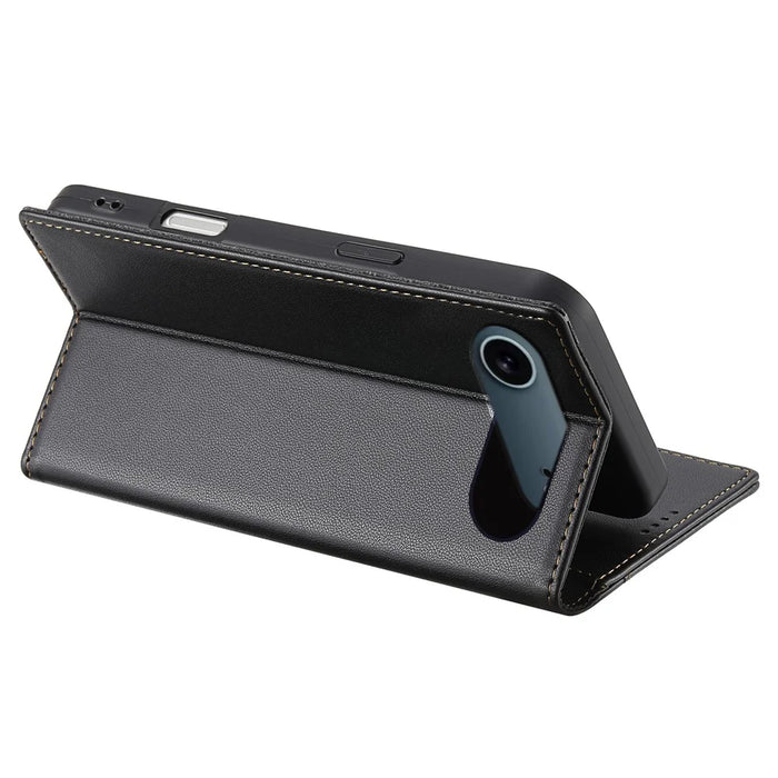 N.BEKUS P3 For iPhone Air Case RFID Blocking Wallet Stand PU Leather Flip Phone Cover - Black - 3