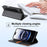 N.BEKUS P3 For iPhone 16 Case RFID Blocking Wallet Stand PU Leather Flip Phone Cover - Black - 5