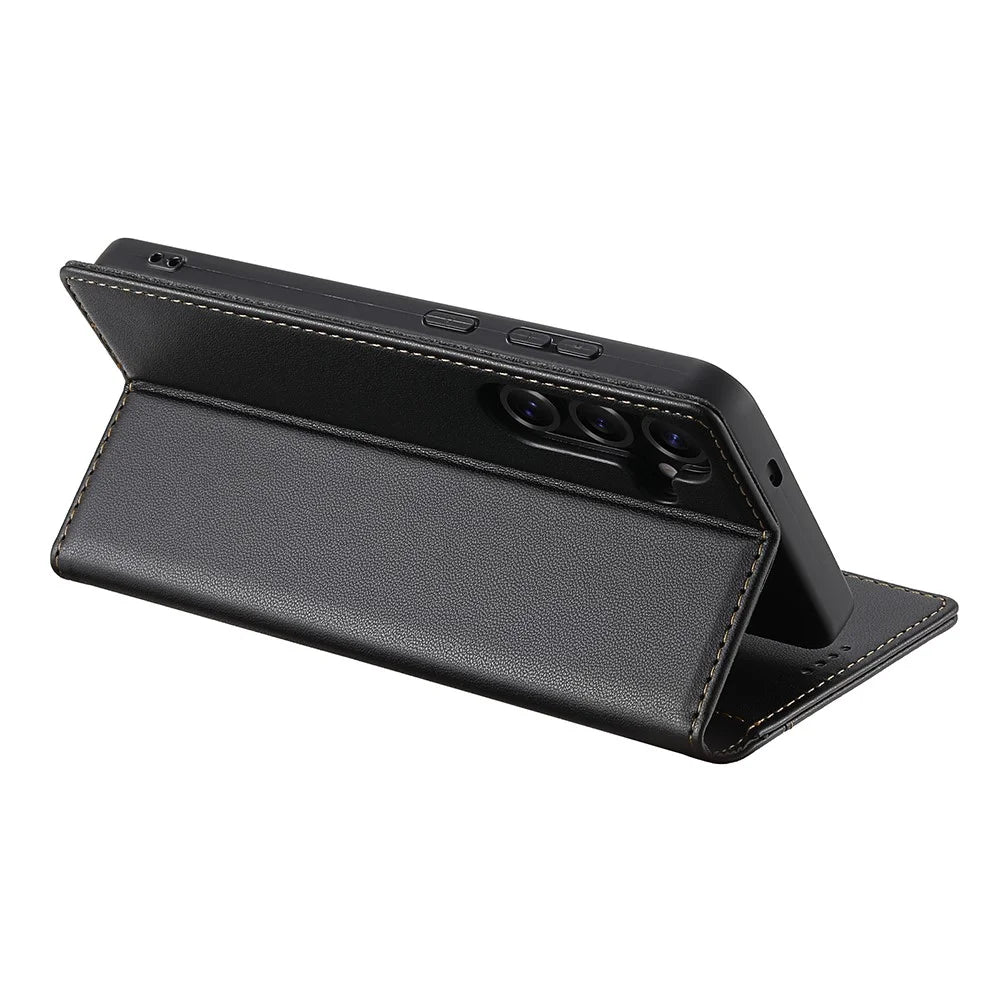 N.BEKUS P3 For Samsung Galaxy A26 5G Case RFID Blocking Wallet Stand PU Leather Flip Phone Cover - Black - 3