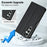 LC.IMEEKE L2 Series for Samsung Galaxy S25 FE Case PU Leather Wallet Detachable Magnetic Phone Cover - Black - 6