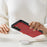 LC.IMEEKE For Samsung Galaxy S25 FE Magnetic Case Leather + TPU Back Cover - Red - 6