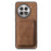 For OnePlus 13R 5G Magnetic Case Leather Back Cover with Detachable Card Holder - Brown - 3