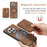 For OnePlus 13R 5G Magnetic Case Leather Back Cover with Detachable Card Holder - Brown - 6