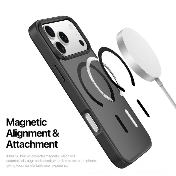 DUX DUCIS Yind Series For iPhone 17 Pro Case TPU + PC Matte Phone Cover Compatible with MagSafe - Black - 5