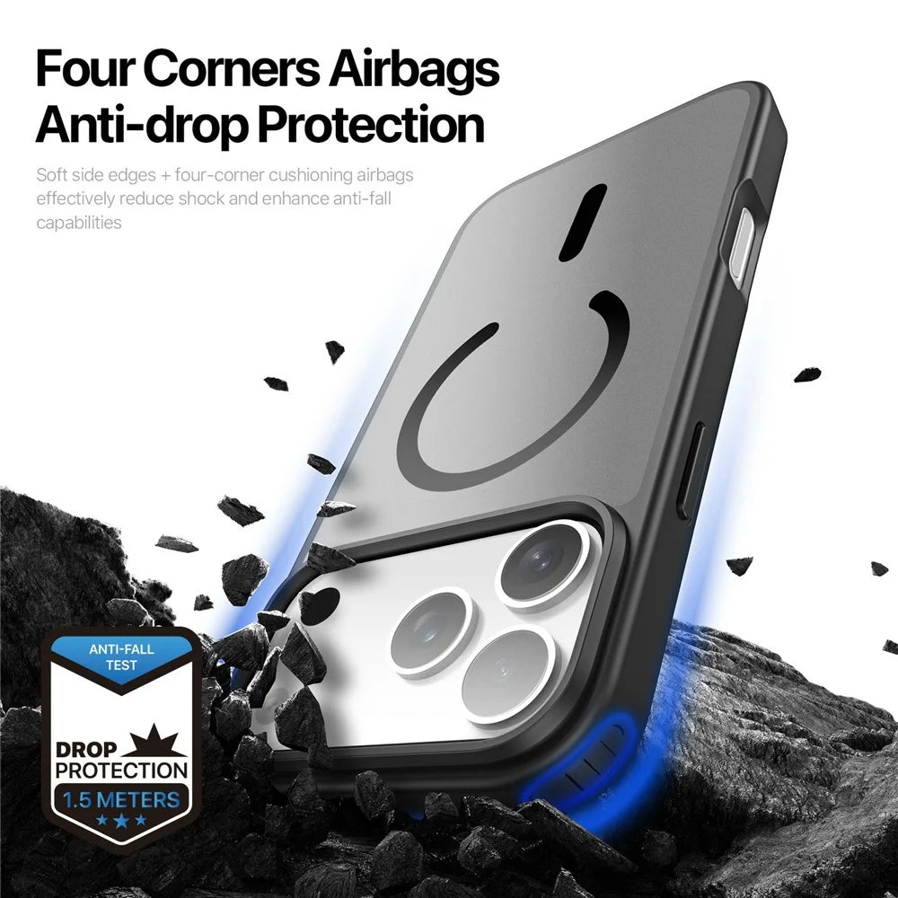 DUX DUCIS Yind Series For iPhone 17 Pro Max Case TPU + PC Matte Phone Cover Compatible with MagSafe - Black - 7