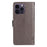 For iPhone 15 Pro Max Phone Case with Stand Cat Tree Pattern Leather Wallet Mobile Cover - Grey - 7