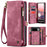 CASEME For Google Pixel 10 Pro / Google Pixel 10 Phone Cases  008 Leather Cover with Detachable Wallet and Strap - Red - 1